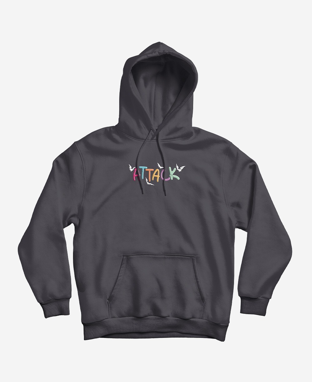 Mikina Attack Rainbow Grey