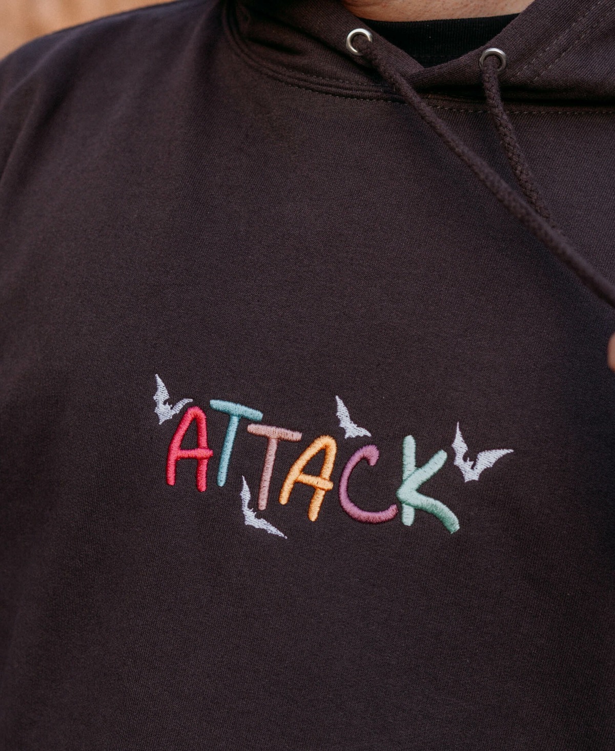 Mikina Attack Rainbow Grey